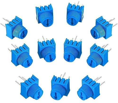 BIRGI 100 Teile/LOS 3386P Widerstand 1K 2K 5K 10K 20K 50K 102 202 502 103 203 503 ohm 3386 Trim Pot Trimmer Potentiometer mit Knopf (Size : 10K Ohm)