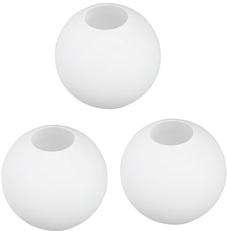 OSALADI 3 Stück Kugel Mattierter Lampenschirm Weißer Lampenschirm Hängelampen Innenventilator Kronleuchter Glas-Lichtschirm Glas-Leuchte Glaskugel-Lampenschirm