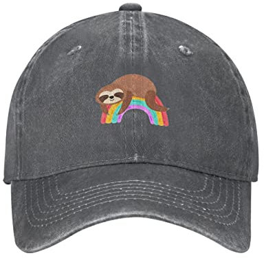 Damen Herren Baseballmütze S-Loth Regenbogen Vintage Basecap Mit Schweißband Unisex Mütze Verstellbar Basecap Kappe, Für Frauen, Reisen, Golf, 55-59cm