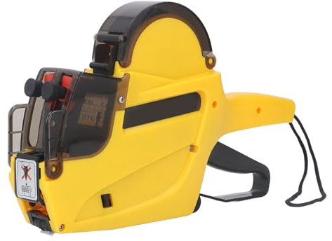 ASHATA 2-zeilige 10-Bit-Preisauszeichner mit Etiketten-Kit, Preisauszeichnerpistole, Preisauszeichnerpistole, Etikettiermaschine, Doppelreihige 10-stellige Preisauszeichnermaschine