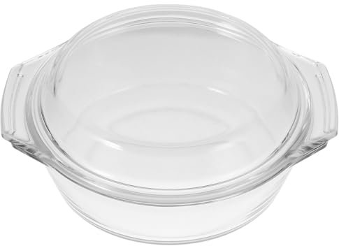 Ciieeo Bol à Soupe Résistant à La Chaleur 0,7l En Verre Cristal Transparent Avec Couvercle Multiusage, Compatible Micro-ondes Et Four Cuisine Pratique