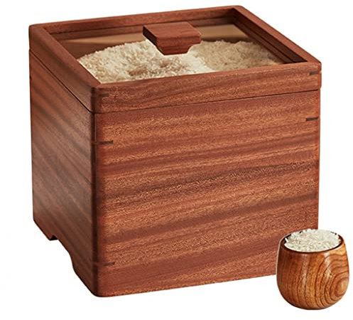 WOTZOV Dispensador de arroz de 5 kg, Recipiente hermético para almacenar Cereales, para pastas, Dulces, Avena, café, Frutos Secos, Comida para Mascotas, para Almacenamiento y or