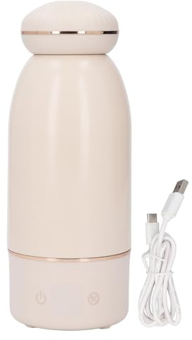 Calentador de Leche Portátil, Calentador de Biberones Inalámbrico con Construcción de Acero Inoxidable, Mezcla Rápida, Hervidor Multifuncional, Capacidad de 500 Ml, Ideal para