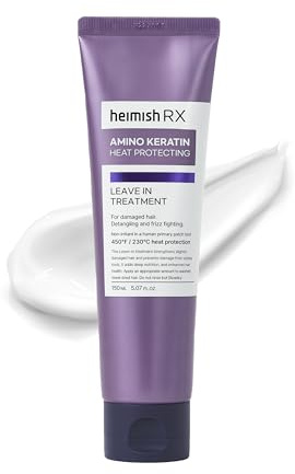 HEIMISH RX Amino Keratin Hitzeschutz Leave-In Treatment – Hitzeschutzcreme, Leave-In Styling-Haarcreme für Geschädigtes Haar, Stärkend, Frizz-Kontrolle, 150 ml (5,07 fl. oz)