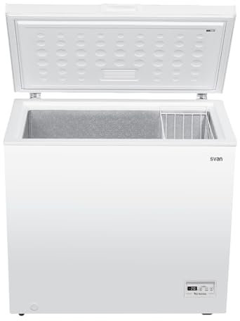 Svan Congelador horizontal Blanco SCH2002EDC. Capacidad 198 Litros, 1 Cesta, Bajo nivel Sonoro, Eficiencia Energética Clase E