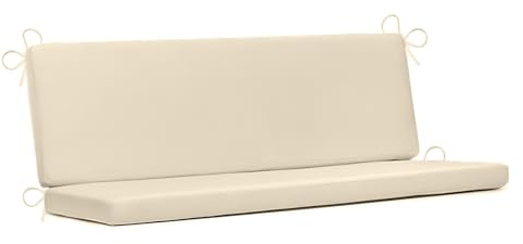 PARAMAISON Cuscino Dondolo 2 Posti Cook, Sfoderabile, Antigraffio, con Laccetti, Interni od Esterni, Imbottitura 5 cm, Universale | Beige 110x55 cm