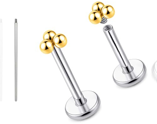 limerencia 18G G23 Reintitan Helix Piercing Tragus Ohrringe Innengewinde Labret Conch Piercing Hypoallergen Helix Ohrringe Piercing Ohr Muschel Medusa Piercing Schmuck