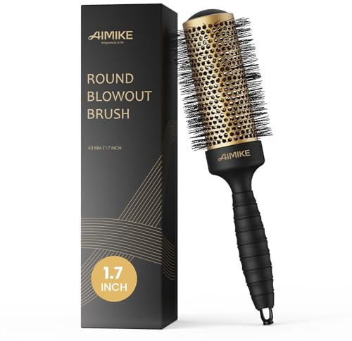 AIMIKE Round Brush for Blow Out, Medium Round Hair Brush with Nano Thermal Ceramic Tech, Quick Blow Drying & Styling, Volumizing Blowout Brushes for Women Medium Hair, 1.7 in Barrel (Not-electric)