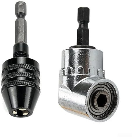 Cacciavite angolare con mandrino senza chiave 0 3 6 5mm Hex Shank Converter per progetti fai da te
