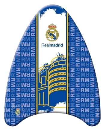 Tabla de natación Kick Board Compatible con Real Madrid, 42 cm, Aprender a Nadar y diversión con Las Olas.