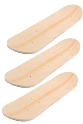 WHAMVOX 3pcs Blank DIY Skateboard Decks per incompiuta doppia coda di acero tavole di legno verniciabile Plain Skateboards per Creativo Dipinto a mano arte e graffiti