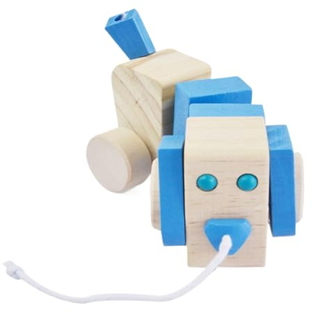 Cane Da Traino | Con Cordino Cucciolo Di Legno Educativo Che Striscia | Giocattoli Camminanti Cucciolo Trainabile Per Bambini,Per Bambini In Età Prescolare Casa Interno Esterno Viaggio