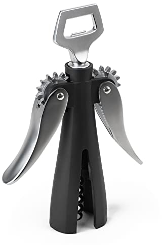 Peugeot - Tire-bouchon à double levier Souverain, Hauteur : 20 cm, Matière : Zamac et ABS, Coloris Noir