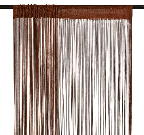 vidaXL Fadenvorhänge, 2 Stück, 140 x 250 cm, braun