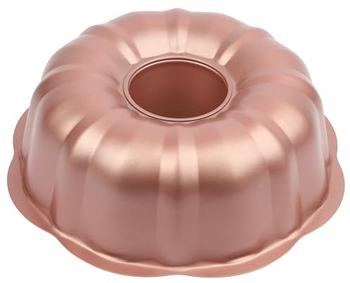 David Burke 9 Fluted Bake Pan – Carbon Steel Bundt Cake Pan – Rose Gold