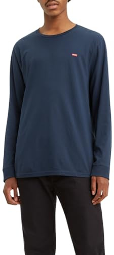 Levi's Long-Sleeve Original Housemark Tee, Uomo, Cotton + Patch Dress Blues, L
