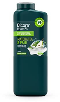 Dicora Urban Fit | Detox Matcha & Birne Duschgel | Sanftes und feuchtigkeitsspendendes Duschgel | Hautmineralien und Vitamine | Größe 400 ml