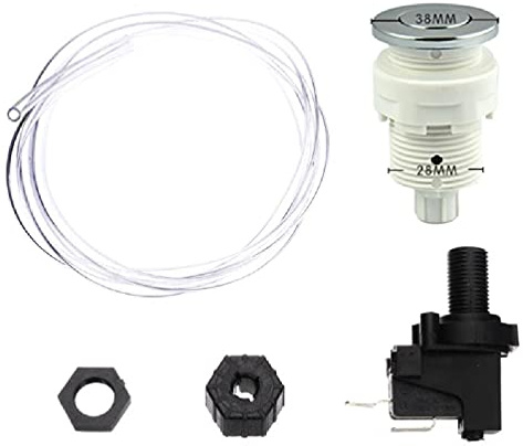 Bouton poussoir marche/arrêt 125-250 V 16 A pour baignoire, spa, jet, tube d'élimination, kit de bouton de pression pneumatique, outils de maison, interrupteur de pression d'air
