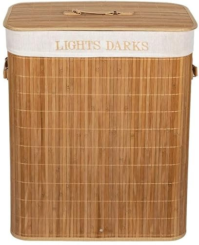 DFDFSFG Bote de Basura Cubo de Basura de Vid de bambú con Tapa, Cubo de Basura Hecho a Mano, Cubo de Basura Rectangular para baño, Dormitorio, Cocina, Duradero Papelera