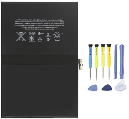 A1664 Batterie pour iPad Pro 9.7 A1673 A1674 A1675 iPad6,3 iPad6,4 EMC 2976 2977 32GB/128GB/256GB MLMP2LL/A MLMW2LL/A MLN02LL/A MLMN2LL/A MLMV2LL/A MLMY2LL/A MLMQ2LL/A MLMX2LL/A MLMP2B/A MLMW2B/A