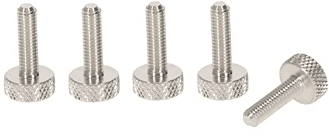 PrecisionGeek® M3 Aluminium Rändelschrauben – Silber & Schwarz – 10 mm / 15 mm – Dekoschrauben für Acryl, Metall & Holz – Set à 5 oder 10 Stück (Aluminium natur 15 mm – Set mit 5 Stück)