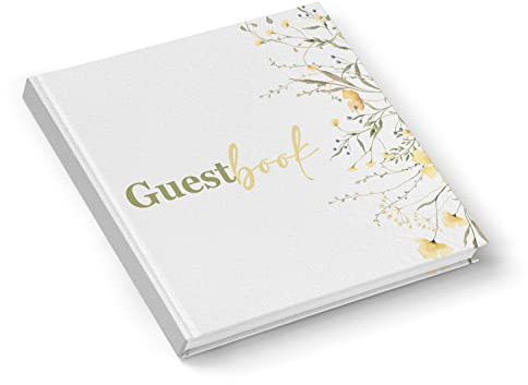 Logbuch-Verlag Piccolo libro degli ospiti Guestbook internazionale per hotel appartamento matrimonio 18 x 18 cm quadrato floreale
