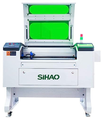 100W Co2 Laser Graviermaschine Sihao 700 x 500mm Laser Engraver Laser Cutter Co2 Gravurwerkzeug Plottermaschine 220V Europlug Ruida USB für Papier/Kunststoff/Leder/Glas/Keramik/Harz/Bambus/Holz etc