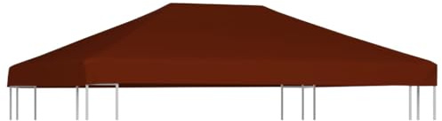 HIGSOSE Pavillondach Terrakotta Ersatzdach Pavillon Pavillondach Wasserdicht Stabil Winterfest Pavillon Zubehör 310 g/m² 3x4 m