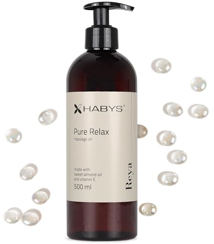 HABYS REYA | Pure Relax Massageöl Öl | Massage Öle Körperöl Mit Mandelöl und Vitamin E | für Massage Therapie | Entspannendes & Muskelentspannung 500ML