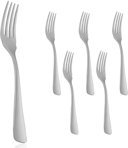 Fischgabel edelstahl 6 Stück spezielle Fischgabeln Langlebig mit Hochglanz-Finish spülmaschinenfest modernes Design