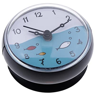 rockible Moderne Baduhr für die, Wasserdicht, Zeitloses Design, Silber