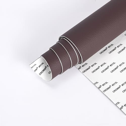 PU Pelle Adesiva per Riparazioni(Alta Viscosità),Toppa in Ecopelle 30*150cm, Patch Riparazione Autoadesive,Similpelle Finta per Tappezzeria,Borsa in Pelle,Sedile Auto,Divano,Mobili,Pelletteria-Marrone