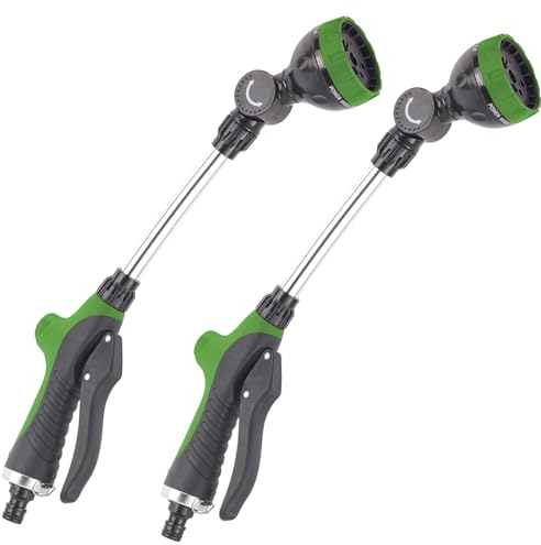 Royal Gardineer Gartenschlauchbrausen: 2er-Set Multifunktions-Gießstäbe mit 7 Spritzmustern (Bewässerungsbrause, Brause zur Gartenbewässerung, Gartenschlauch)