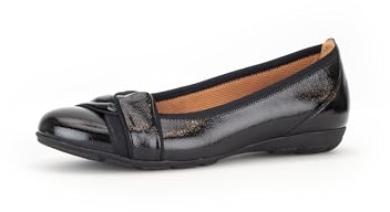Gabor Damen Klassische Ballerinas, Frauen Flats,Ballerinen,Halbschuhe,Sommerschuhe,Slipper,Ballerina-Schuhe,Ballett-Schuhe,schwarz,39 EU / 6 UK