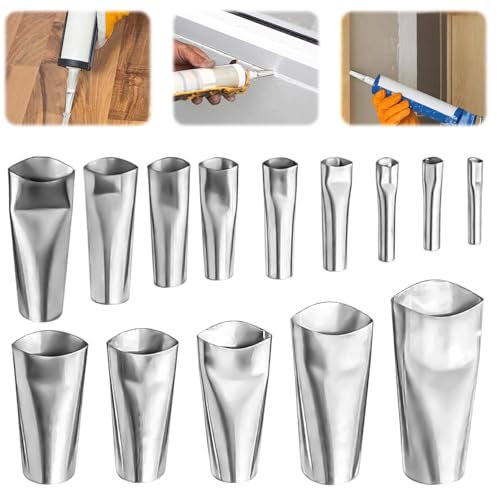 YIUWOD Paquete de 14 Para Llenar Huecos en Cocinas Silicona Boquillas Sellado - Rubber Nozzle Kit - Boquillas Silicona - BañOs, Cisternas, Puertas, Ventanas, Pisos, Fregaderos Y MáS