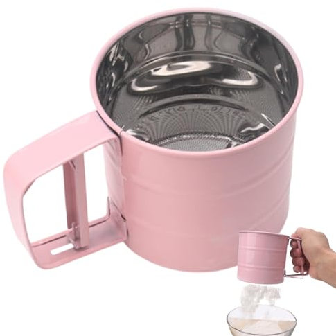 Stainless Steel Sifter, Flour Sifter Shaker, Baking Sifter Tool, Powder Sifter Shaker, Portable Matcha Powder Sifter, Fine Mesh Stainless Steel Baking Sifter for Kitchen, Restaurants, and Cafes