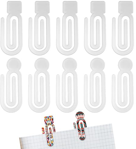Gosknor 10pcs Trombones à Sublimation, Trombones Vierges en Acrylique Blanc Trombones à Sublimation Polyvalents en Acrylique pour La Maison Les Salles de Classe Le Bureau (Tête Carrée, Tête Ronde)