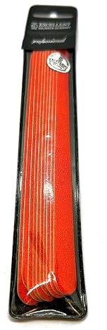 Limas de Uñas Profesionales Excellent – Pack de 10 Unidades Rojas – 18 cm – Fabricadas en Solingen, Alemania