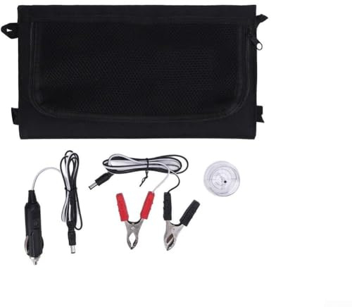 URPIZY Panel solar plegable de 30 W, cargador solar portátil con doble puerto USB, IP65, resistente al agua, para camping, senderismo, carga de teléfono móvil
