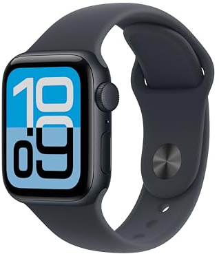 Apple Watch SE 3 GPS 40mm Smartwatch with Midnight Aluminium Case with Midnight Sport Band M/L. Fitness and Sleep Trackers, Heart Rate Monitor, Always-On Display, Water Resistant