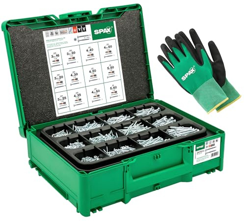 SPAX Systainer³ T-Loc Mallette de Montage, 2 475 Vis, T20, 12 Dimensions