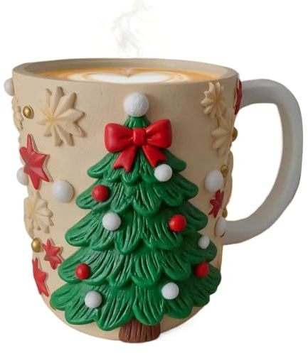 Générique Julkaffemuggar - festservis i harts | söta dricksglas och julmuggar - för varma drycker, kall te, mjölk, juice, latte, fest, heminredning, kontor