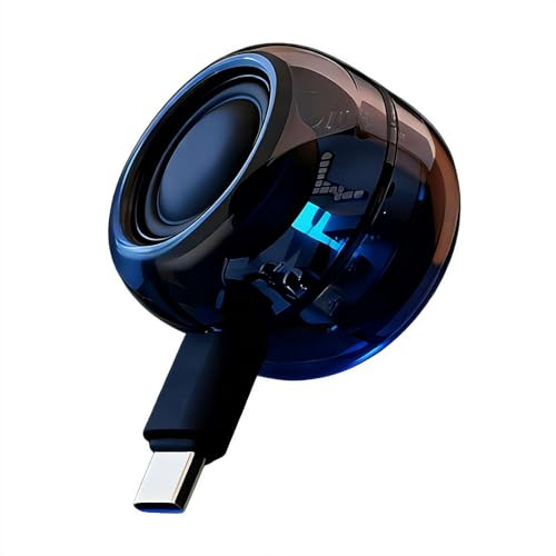 Haut-parleur USB-C Plug and Play, mini amplificateur portable pour téléphone/ordinateur portable, pas de charge nécessaire, basses améliorées et appels clairs, fonctionne avec les smartphones