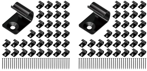 Luoilba - Clips de acero inoxidable, clips universales para terraza con tornillos para terrazas compuestas, 160 unidades