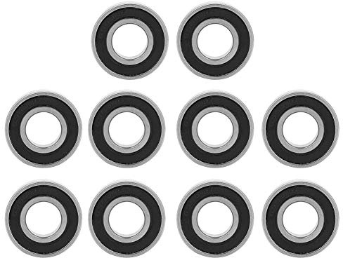 10 Stück Skateboard Lager mit Gummiversiegelung 22x10x6 mm für Longboard Cruiser Hochwertiges Langlebiges Set Skateboard Rollenlager