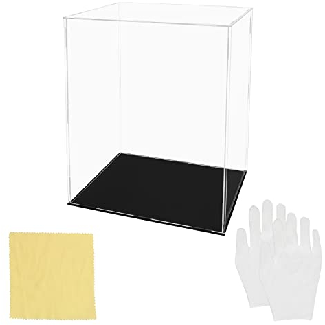 Belle Vous Transparenter Acryl Vitrine - 25 x 20 x 30cm Große Acryl Boxen zum Ausstellen - Staubdichte Schaukasten Vitrine für Action Figuren & Sammlerstücke - Vitrine Quadratisch - Schaukasten Acryl