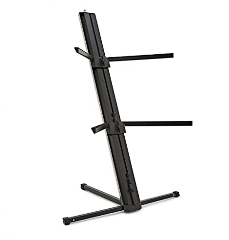 gear4music 2 Tier Keyboard Stand Adjustable Foldable Heavy Duty
