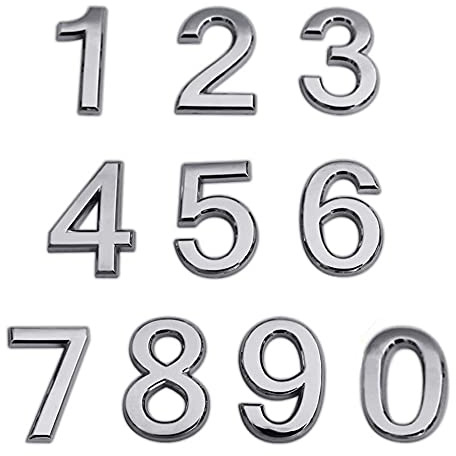 Belvanr Numero di casella delle lettere numero di casa aderente 0 a 9 numero di strada d'indirizzo design adesivo numero di porta di casa casa design per ufficio camere appartamenti