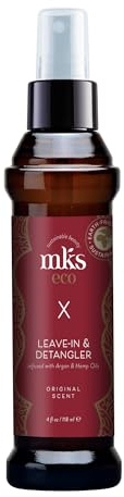MKS eco X, Original Scent - 4 fl oz - Leave-In Treatment & Detangler - Moroccan Argan Oil, Hemp Seed Oil - Vegan & Cruelty Free
