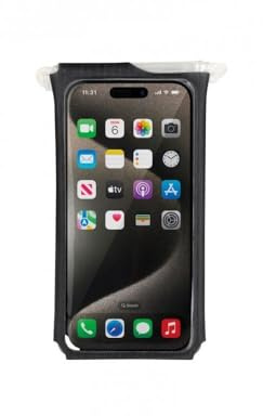 Topeak Phone DryBag M Smartphone-Schutzhülle aus TPU/Ultraschallverschweißte Nähte in der Farbe Schwarz Für Smartphones bis 16.1x7.8x0.8 cm Größe: 16,5x8,7x1,3 cm, 15000083